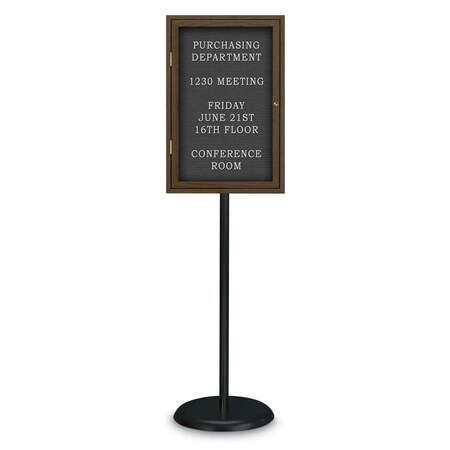 United Visual Products Corkboard, Triple Door, Radius Frame, 96x48", Black/Cloud UV7006-BLACK-CLOUD